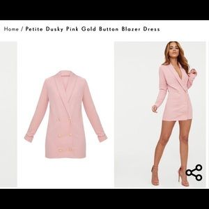 Pink Tuxedo Blazer Dress
